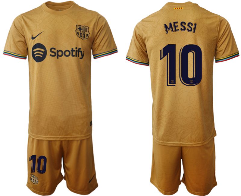 Men 2022-2023 Club Barcelona away yellow #10 Soccer Jerseys->barcelona jersey->Soccer Club Jersey